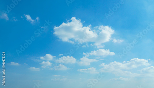 Blue Sky White Clouds Background