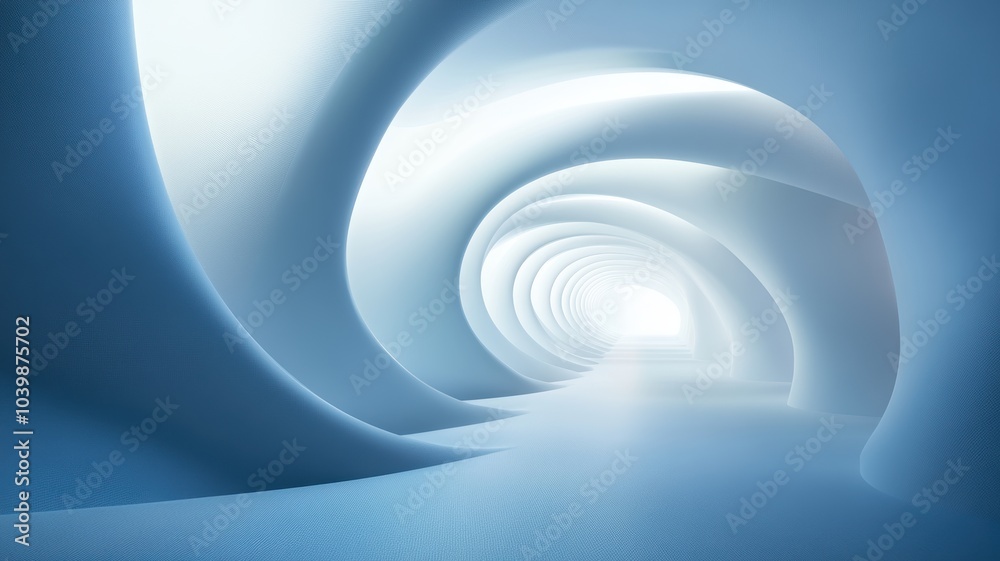 A Serene Passage Through an Ethereal Blue Tunnel A Serene Passage Through an Ethereal Blue Tunnel