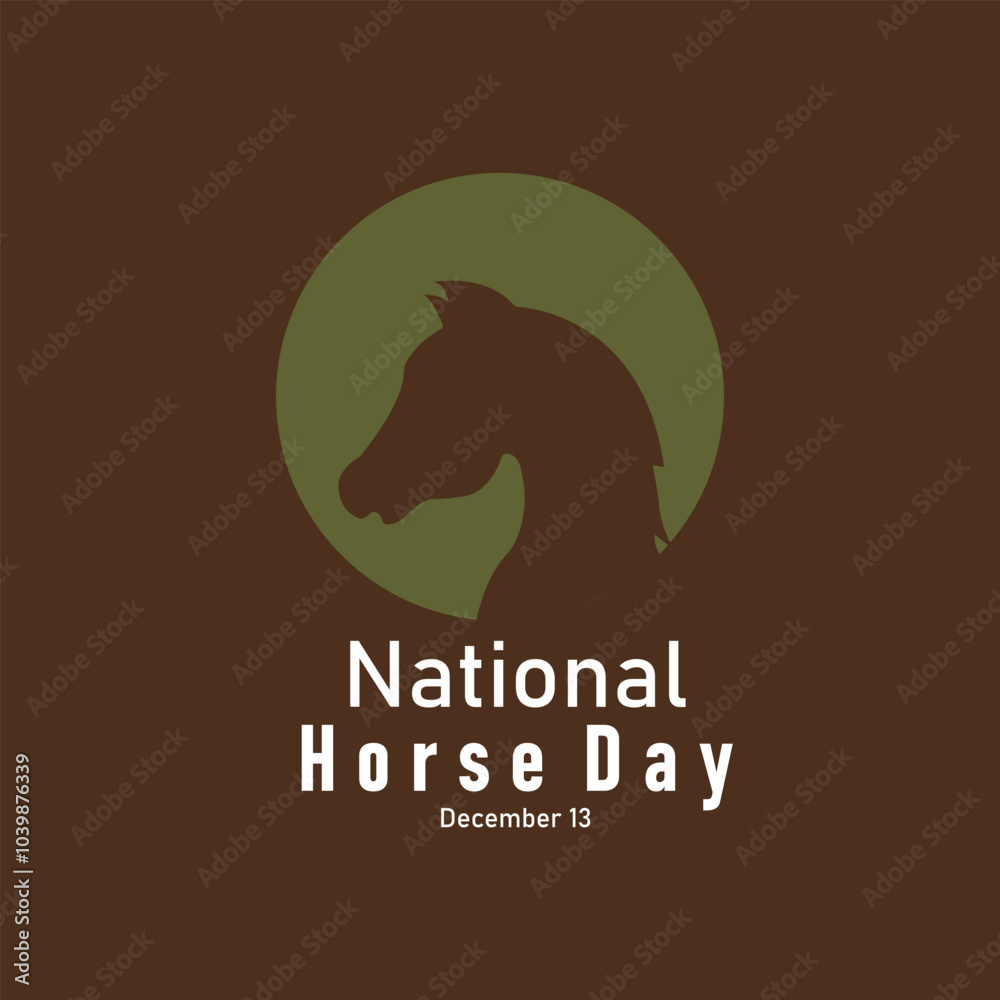 Obraz premium vector graphic of National Horse Day good for national National Horse Day celebration. flat design. flyer design.flat illustration. 