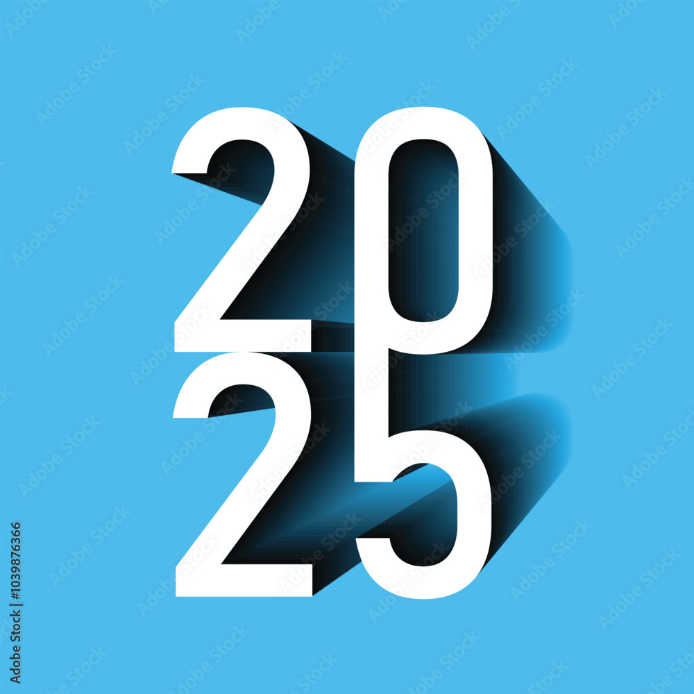 2025 Happy New Year logo text design 2025 Happy New Year logo text design