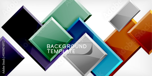 Free Download Square shape color abstract geometry. Vector Illustration For Wallpaper, Banner, Background, Card, Book Illustration, landing page - GFXLoad