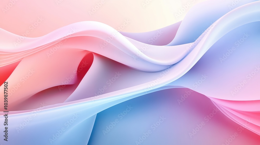 Flowing Waves of Pastel Colors in Soft Light Flowing Waves of Pastel Colors in Soft Light