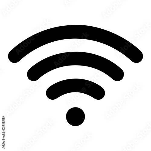 Wifi wireless internet signal flat icon for apps
