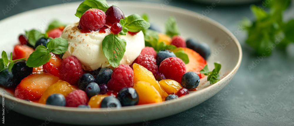 Artistic Dessert Presentation Featuring Vibrant Colors and Intricate Details
Artistic Dessert Presentation Featuring Vibrant Colors and Intricate Details