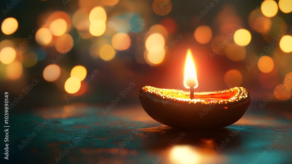 Festive card for Diwali celebration, created with Generative AI technology Festive card for Diwali celebration, created with Generative AI technology