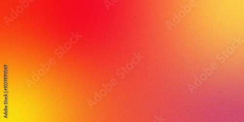 Bright red pink gradient blurred Rainbow background. Soft gradient backdrop with grain and noise. Colorful smooth banner template. Trendy colorful background for web, presentation, poster or card.