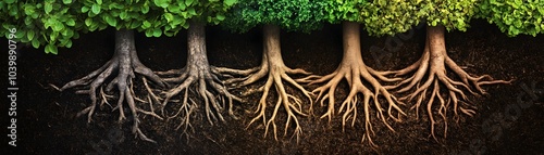 Interconnected Roots Symbol...