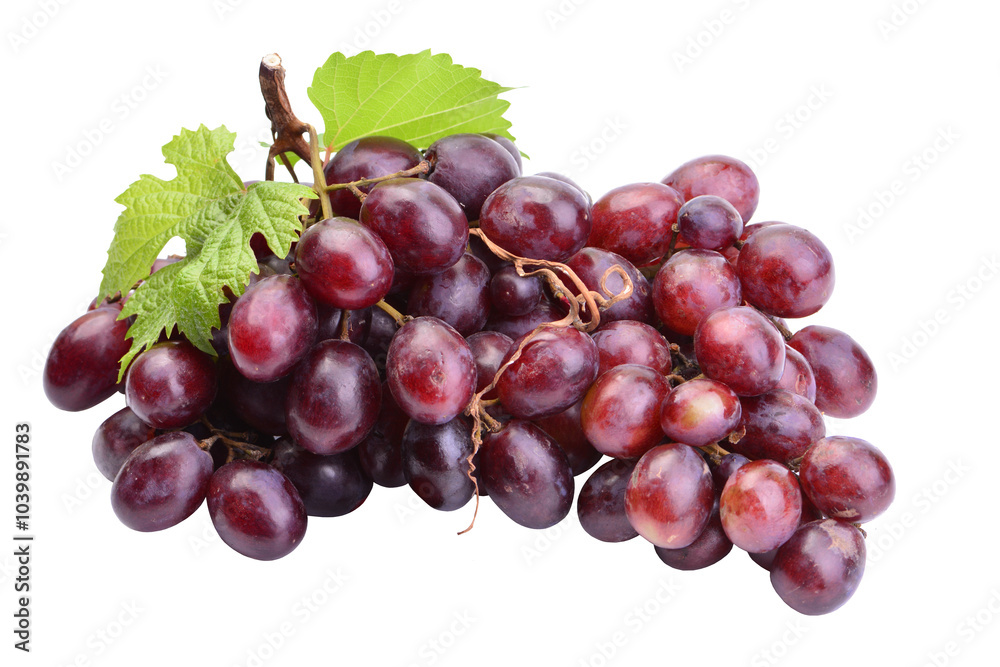 Red grapes isolated on white Red grapes isolated on white