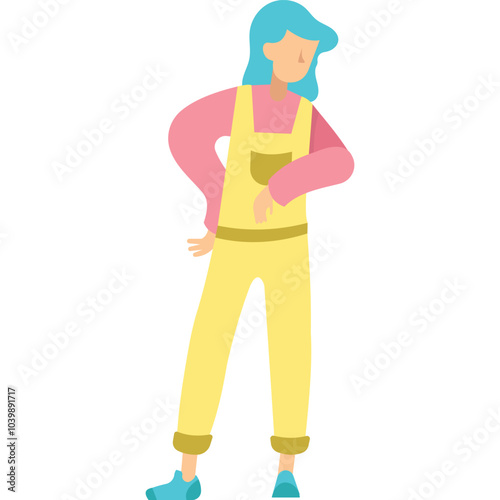 Woman waiting icon vector girl looking at watch