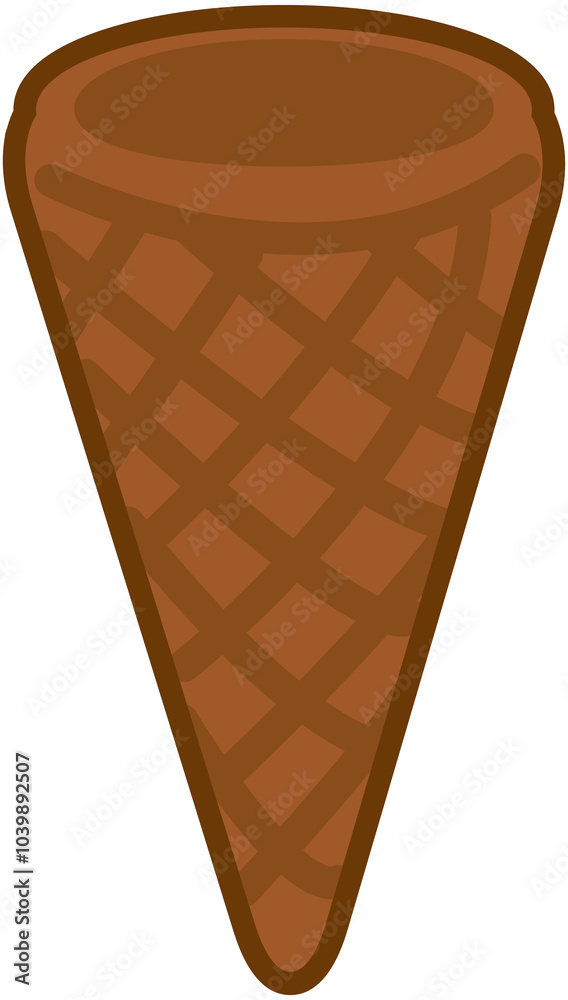 Chocolate Ice Cream Cone Icon
