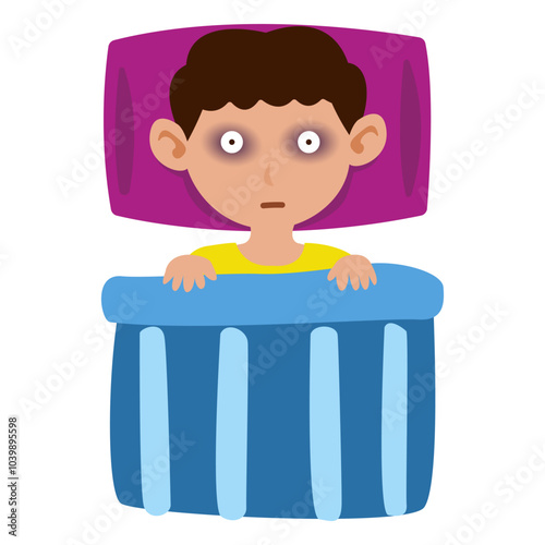 person insomnia and depression disorder symptom concept