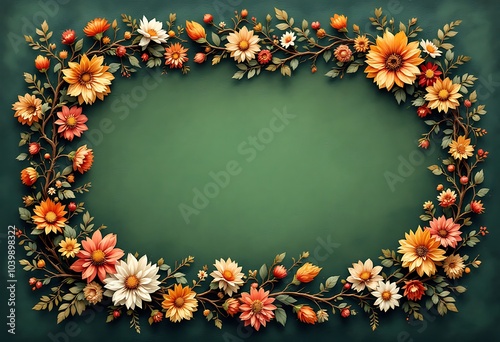 Wallpaper Mural Beautiful summer garden flowers frame on pastel background, top view
 Torontodigital.ca