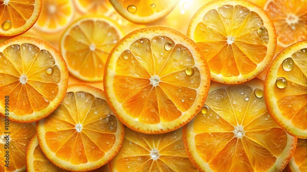 A vibrant arrangement of citrus fruit slices, showcasing the juicy and radiant colors of nature, with glistening droplets of moisture enhancing their natural beauty. A vibrant arrangement of citrus fruit slices, showcasing the juicy and radiant colors of nature, with glistening droplets of moisture enhancing their natural beauty.