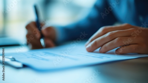 Close-up of Business Professional Signing Contract