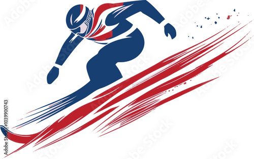  Freestyle Skiing Winter Olympics Icon — Aerial Trick Descent in Motion