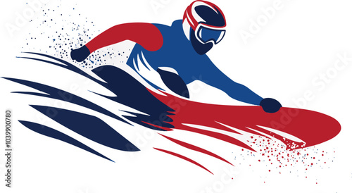 speed, skating, winter, olympics, skater, ice, motion, fast, athlete, red, blue, isolated, sport, race, competition, performance, professional, vector, graphic, dynamic, cold, streamlined, streamlined