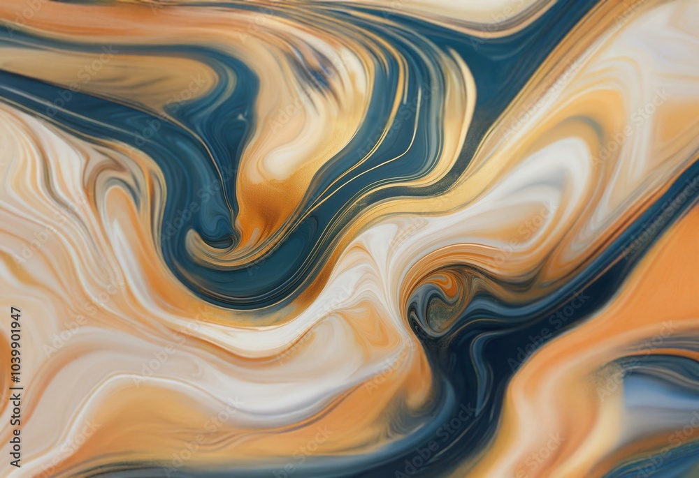Abstract swirling pattern of blue, gold, and white. Abstract swirling pattern of blue, gold, and white.