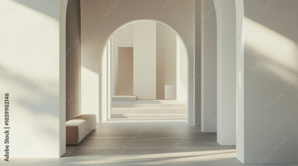 Minimalist Interior Design with Arched Architecture Minimalist Interior Design with Arched Architecture