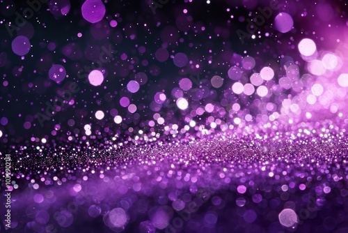 Glitter effect purple backgrounds illuminated.