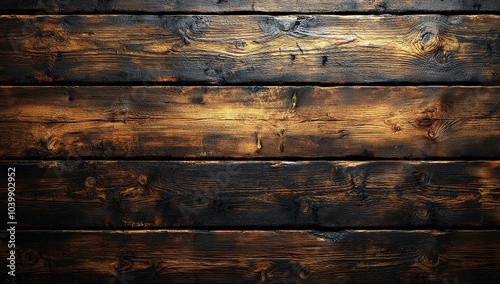 Wooden background with wooden planks illustration. Wooden wall background. 