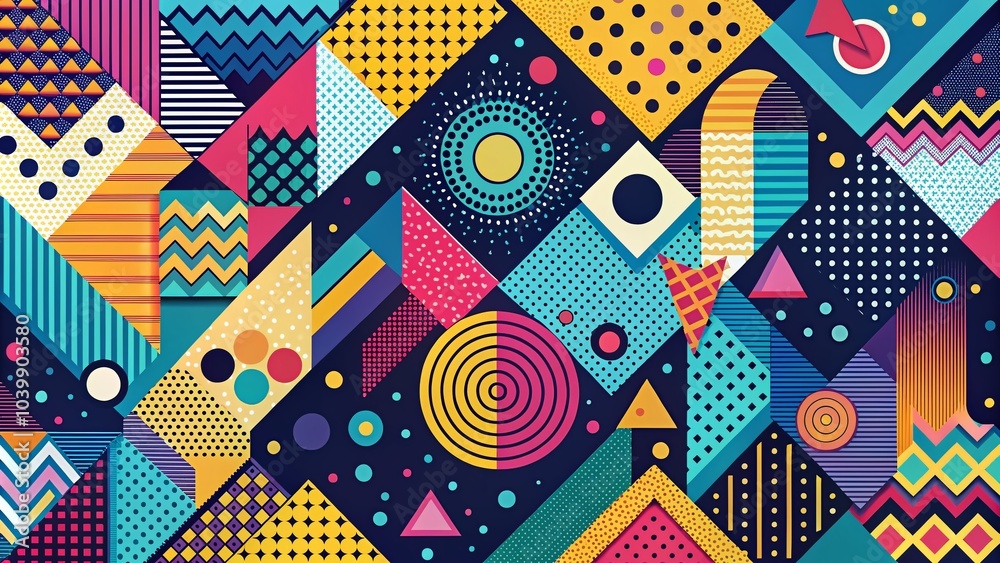 Creative Memphis Style Backgrounds for Universal Design Templates in Abstract Elements Creative Memphis Style Backgrounds for Universal Design Templates in Abstract Elements