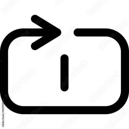 Repeat once icon