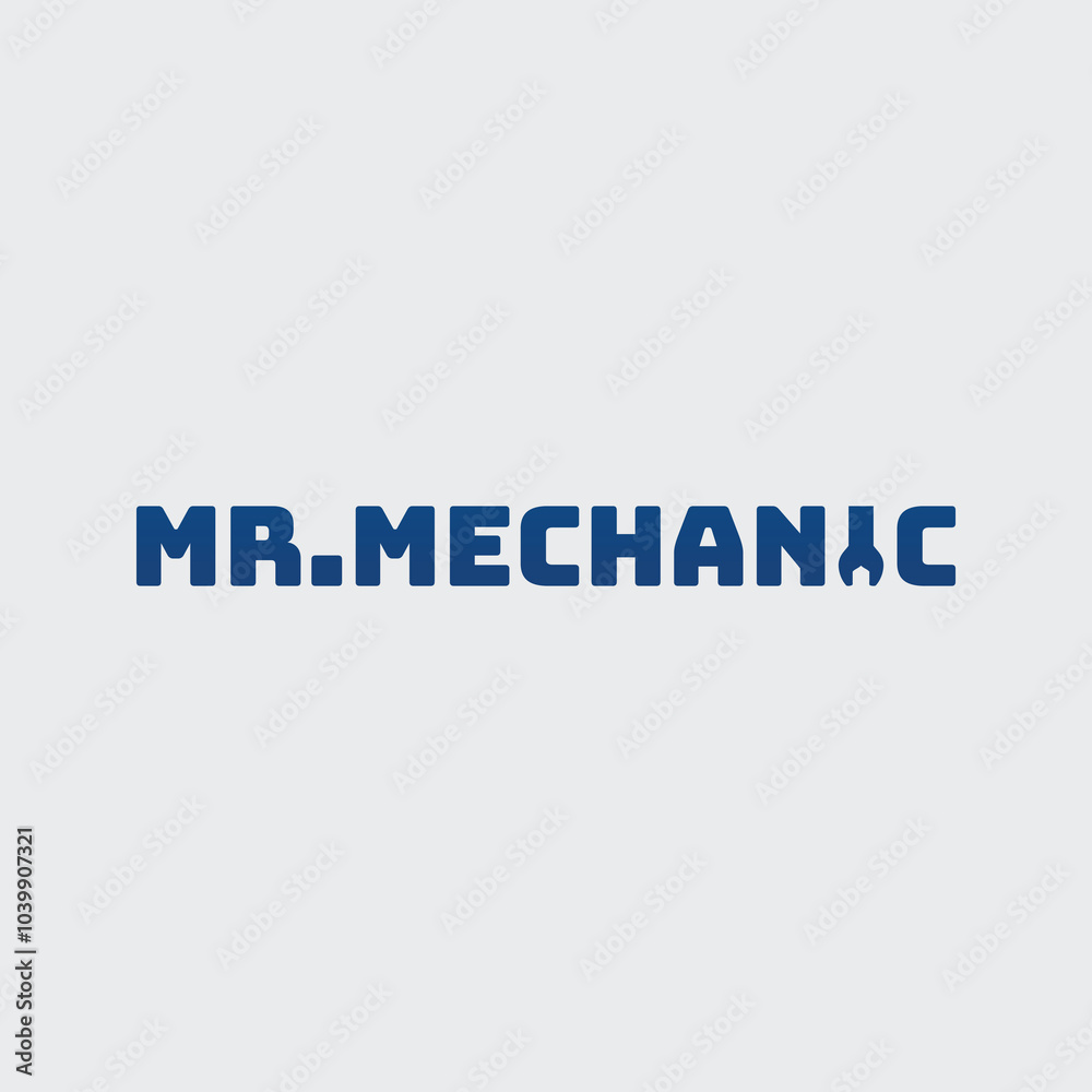 Mr.Mechanic Logo Design Template - editable