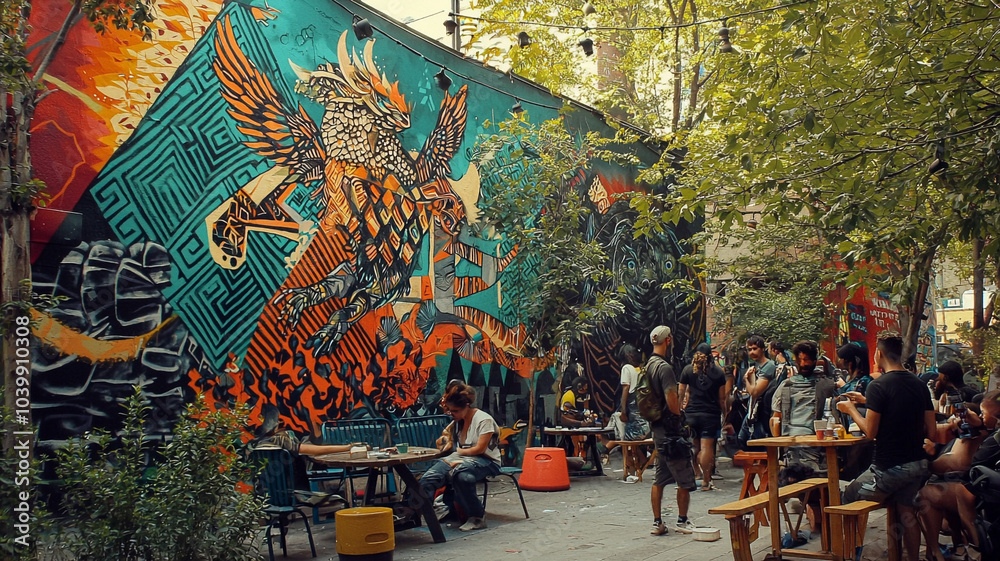 Fototapeta premium Streetart meeting