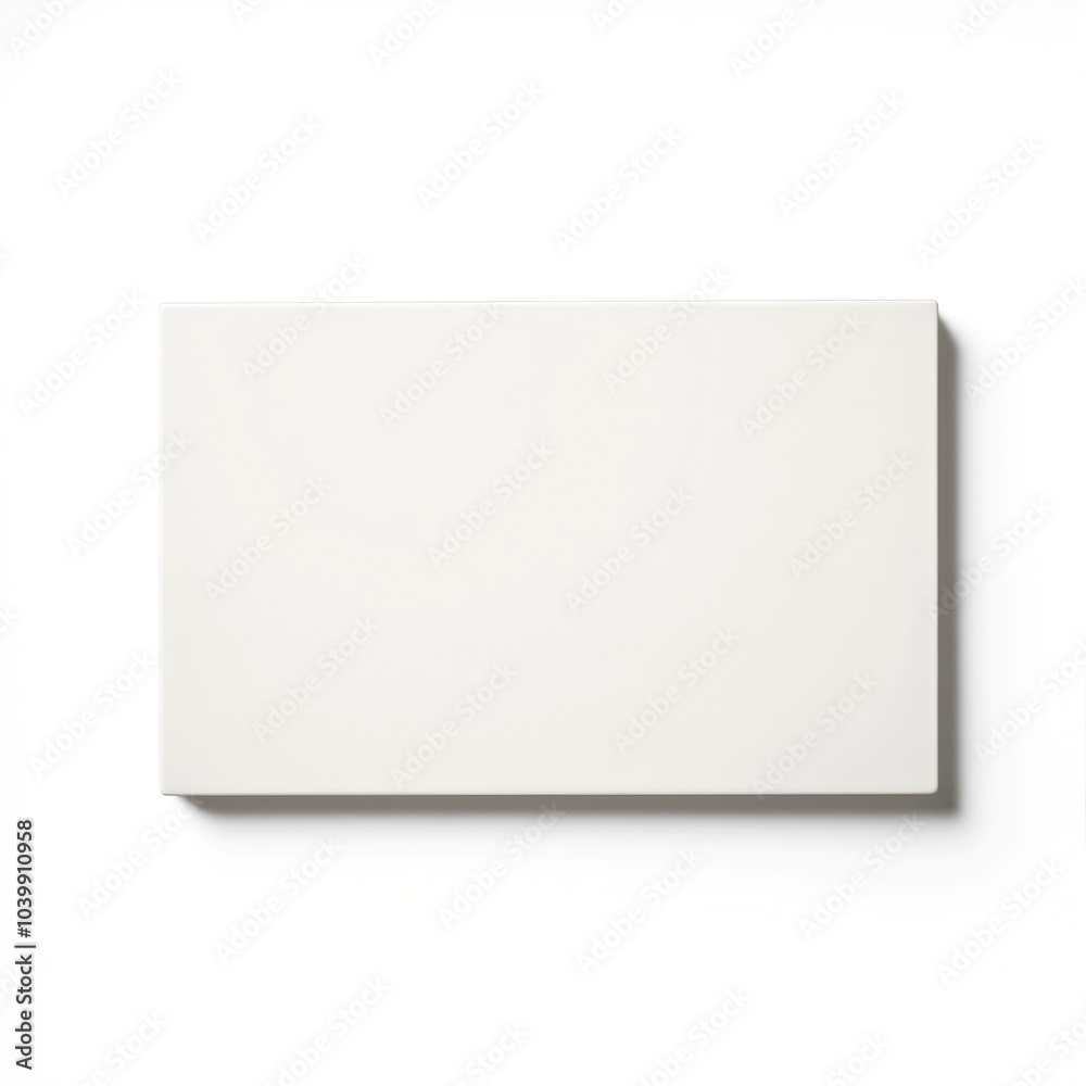 Blank white canvas casting shadow on white background Blank white canvas casting shadow on white background