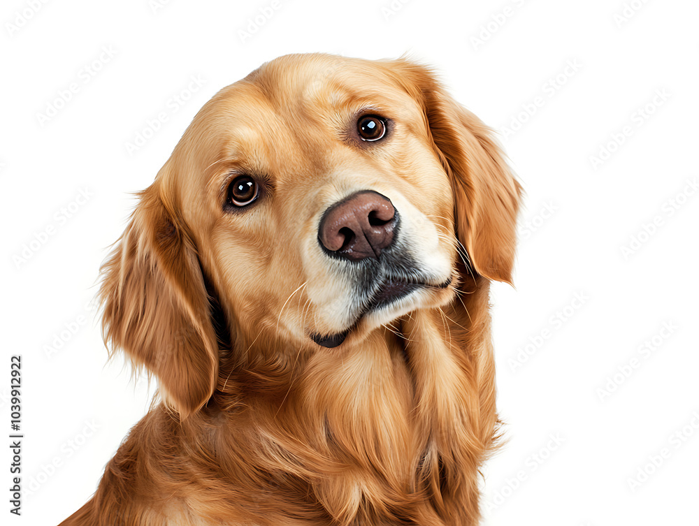 Fototapeta premium Adorable Golden Retreiver photorealistic