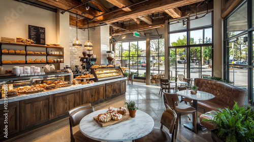 Modern caffee bar in the city