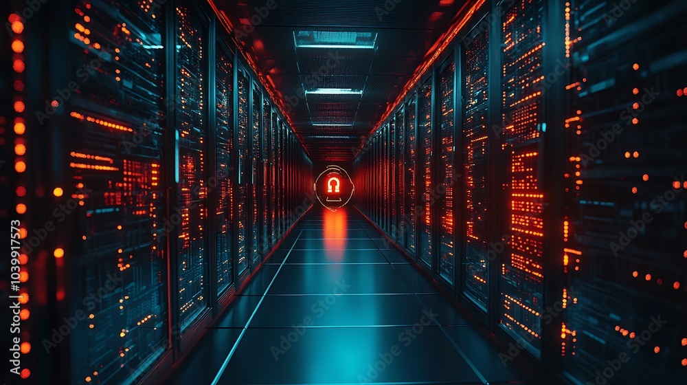 Fototapeta premium Data Privacy and Encryption HD 8K Wallpaper