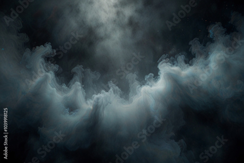 Abstract fog or smoke on dark space background