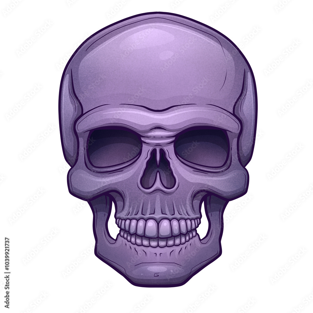 Creepy Purple Skull, Isolated Transparent PNG, Large Format, Horror Halloween Illsutration Creepy Purple Skull, Isolated Transparent PNG, Large Format, Horror Halloween Illsutration