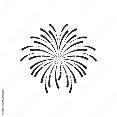 Firework illustration template vector design