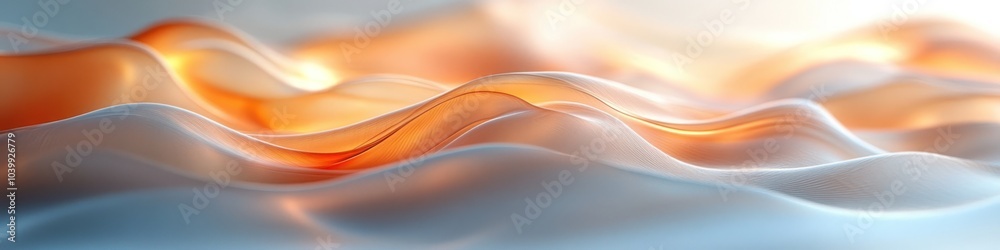 Abstract waves of soft colors creating a serene, fluid atmosphere.