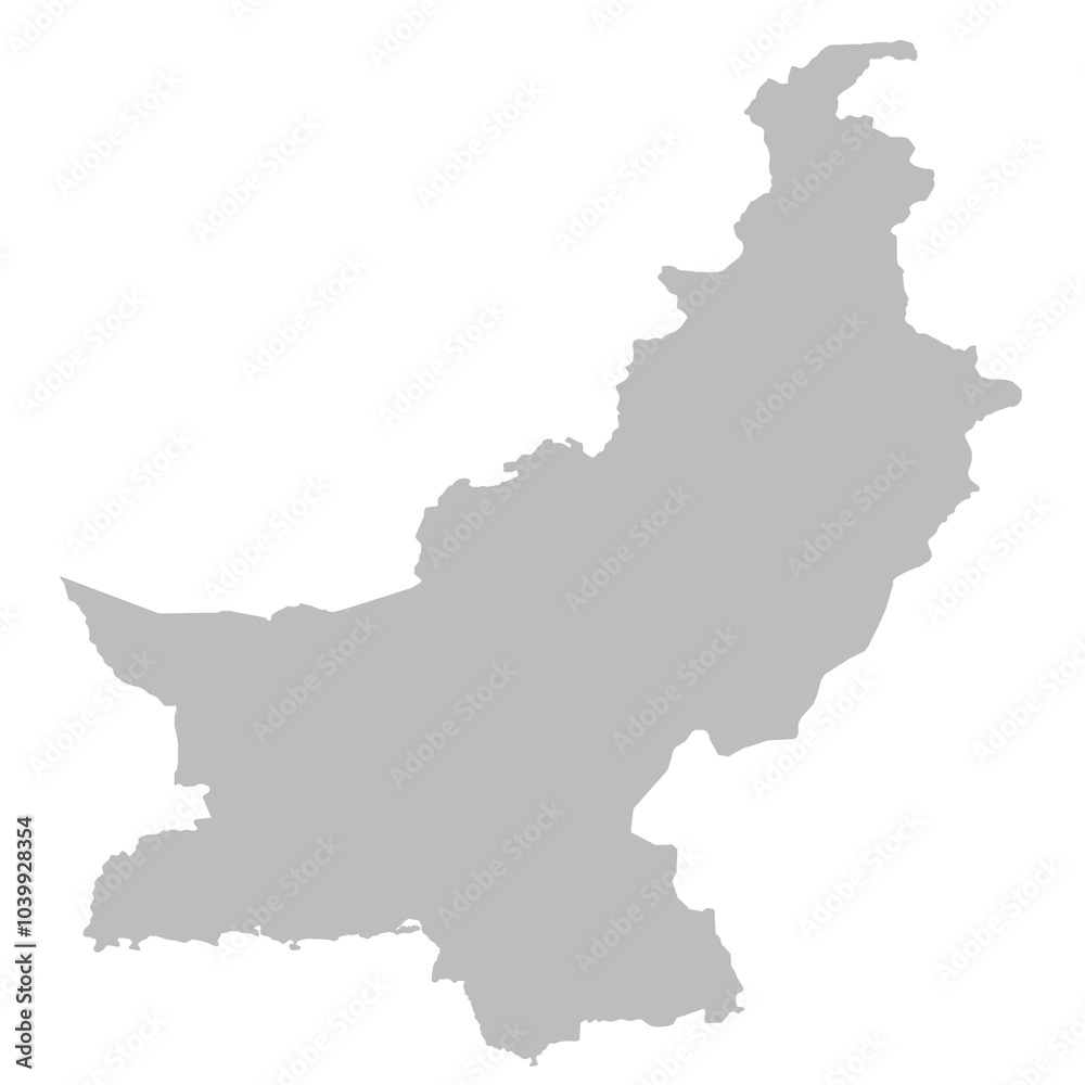 Fototapeta premium Pakistan administrative map. province map of Pakistan, blank Map, empty map of Pakistan. pak, pk