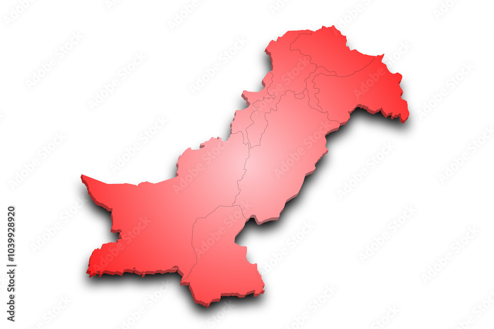 3d Map of Pakistan country with color. pak, PK, Islamic republic of Pakistan 3d Map of Pakistan country with color. pak, PK, Islamic republic of Pakistan