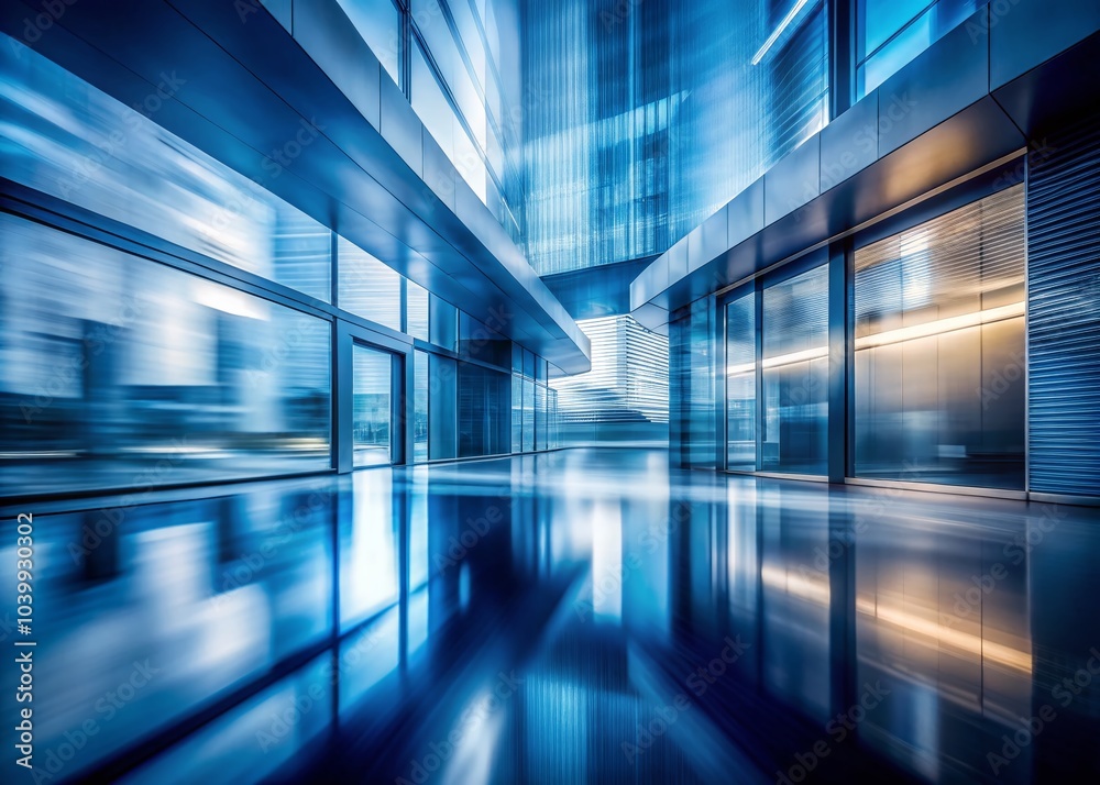 Dreamy Modern Architecture in Blue and Grey Blurred Background for Elegant Spaces Dreamy Modern Architecture in Blue and Grey Blurred Background for Elegant Spaces
