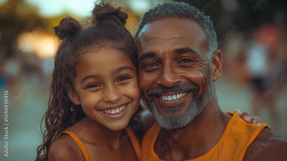 father and daughter joyfully engaging in a basketball game surrounded by a lively court filled with cheering spectators capturing the essence of family fun and bonding through sport