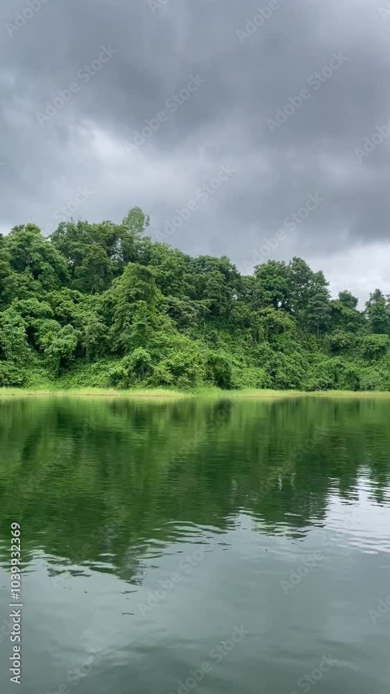 Beautiful view of a natural lake , journey by boat Beautiful view of a natural lake , journey by boat