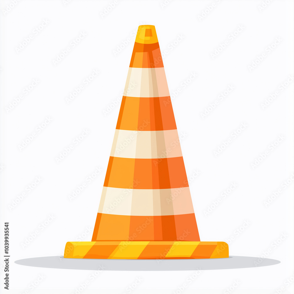 Cartoon Traffic Cone Illustration Cartoon Traffic Cone Illustration