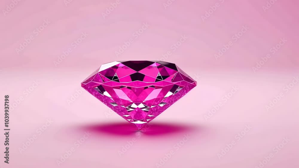 Sparkling Pink Diamond Isolated on Light Pink Background, Minimalistic Jewel Design, Luxurious Gemstone Photography Sparkling Pink Diamond Isolated on Light Pink Background, Minimalistic Jewel Design, Luxurious Gemstone Photography