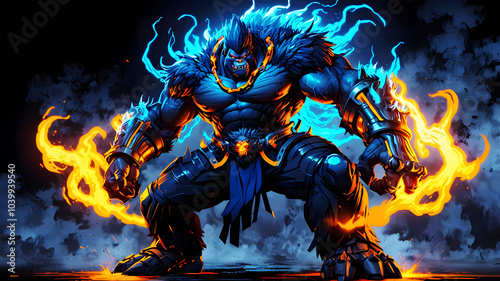 burning fire in the fire