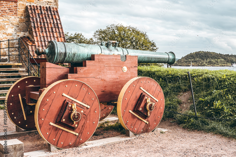 Ancient Cannon on the Fortifications of Oslo, Norway