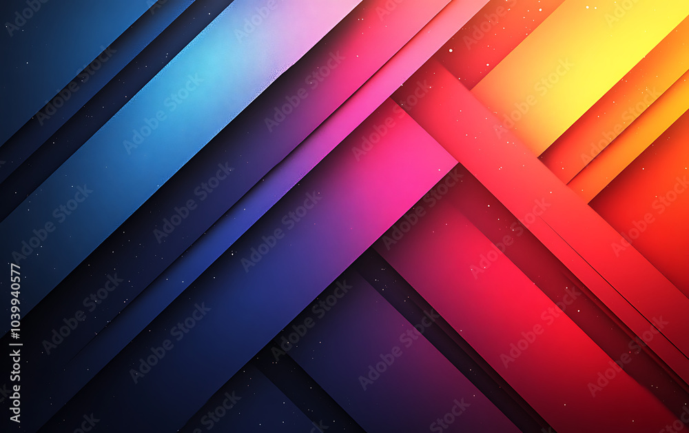 Obraz premium Red and Blue Diagonal Lines on Navy Gradient