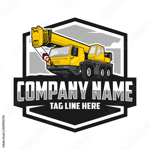 Mobile Cranes, Illustration Logo Vector