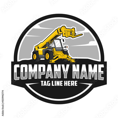 Telehandler, Illustration Logo Vector
