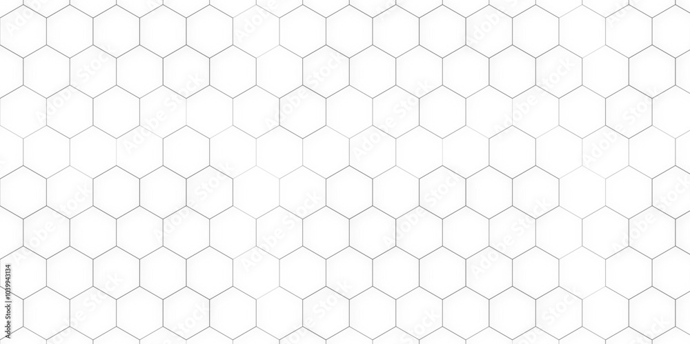 Hexagon seamless pattern. Honeycomb shape geometric background. Black grid abstract ornament. Hexagon seamless pattern. Honeycomb shape geometric background. Black grid abstract ornament.