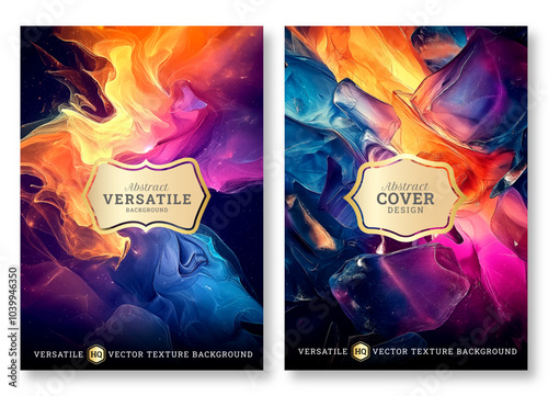 Abstract colorful textured art cover design, wedding invitation template design, versatile vector background, brouchure template, Luxury invitation card background, invitation, abstract background